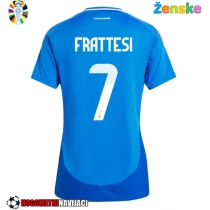 Ženske Nogometnih dresov Italija Davide Frattesi #7 Domači EP 2024 Kratki rokavi